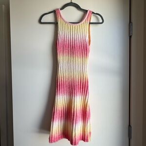 Princess Polly Pink and Yellow Knit Sweater Dress